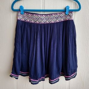 NWT sz M Francesca's embroidered boho skirt